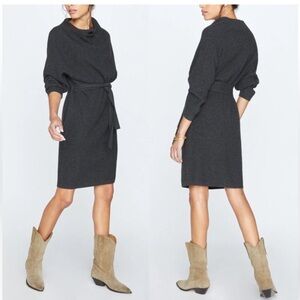 Brochu Walker Leith Sweater Dress Size Small Gray (missing belt)